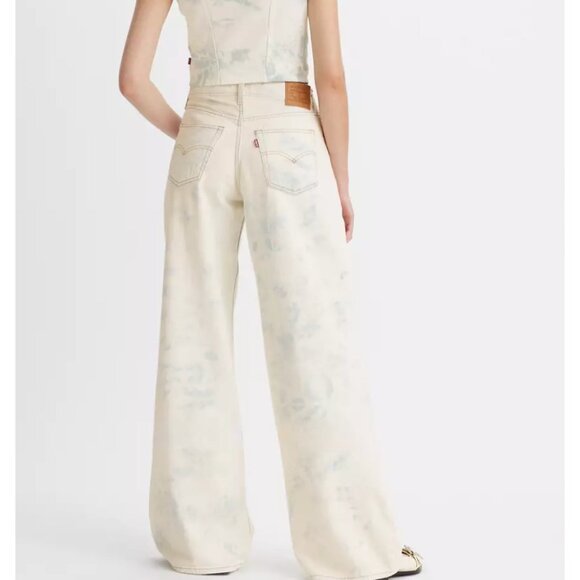 Levi's Premium Baggy Dad Wide Leg Women's Jeans 29x32 Maybe Blue - Light Wash - Picture 3 of 7